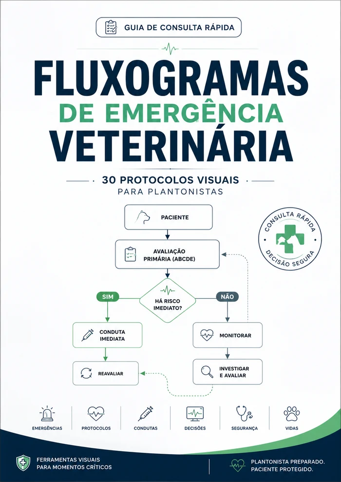 Capa do bônus Fluxogramas de Emergência Veterinária