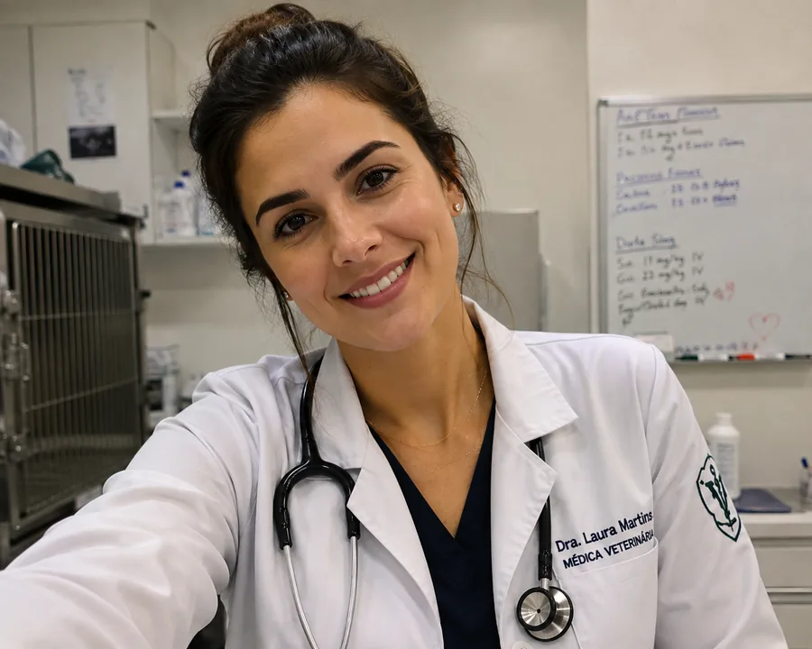Dra. Laura Martins, médica veterinária de emergência e clínica médica de pequenos animais